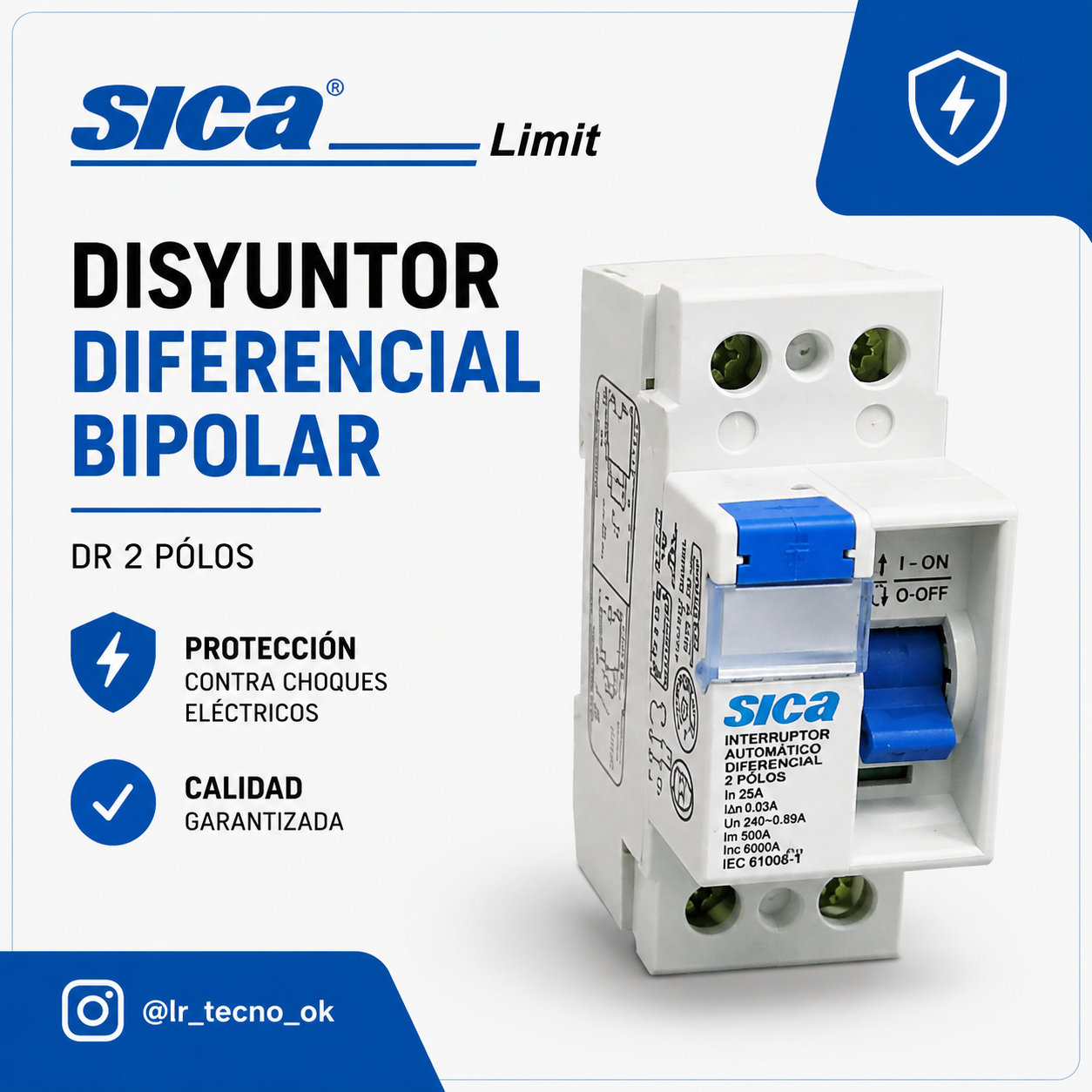 DISYUNTOR SICA diferencial 25A - 30mA
